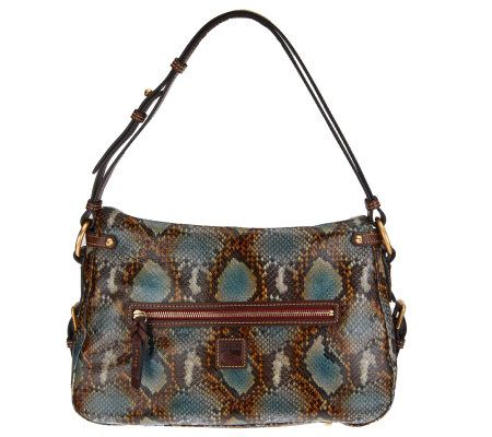 Dooney & Bourke Python Embossed Leather East/West Zip Sac