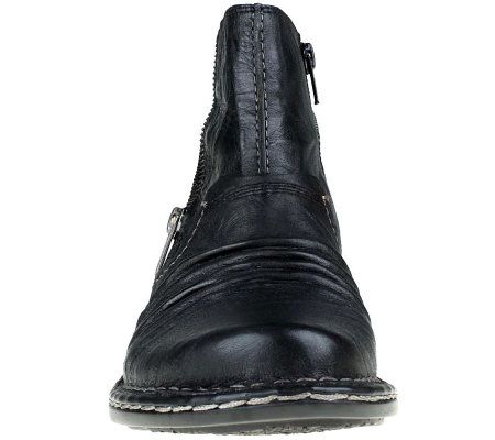 Earth Poplar Leather Ankle Boots
