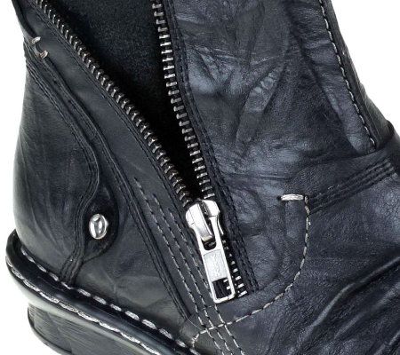 Earth Poplar Leather Ankle Boots