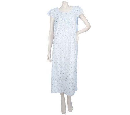 Carole Hochman Rose Print Long Cotton Gown - A70394