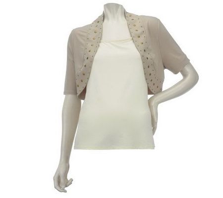 M by Marc Bouwer Shrug with Nailhead Embellishment - A200995