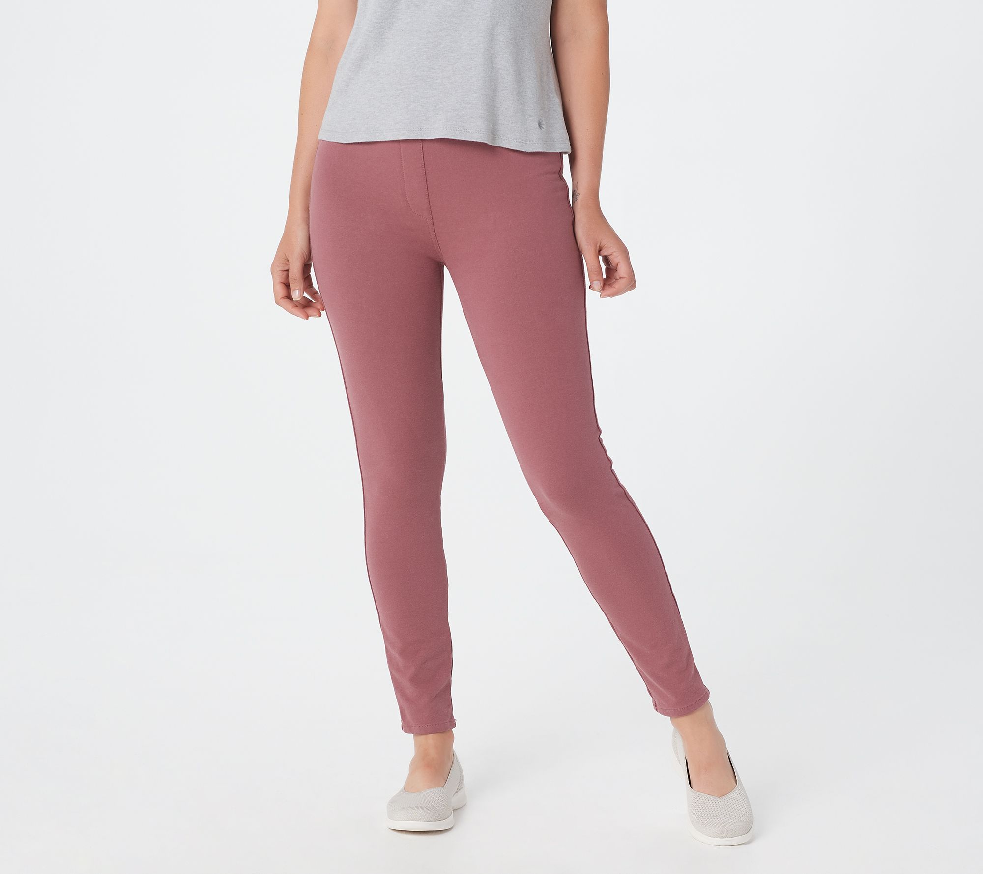 Quacker Factory DreamJeannes Short Knit Denim Leggings - A210195