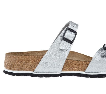 Birkis Tahiti Pebbled Texture Double Strap Soft Footbed Sandals