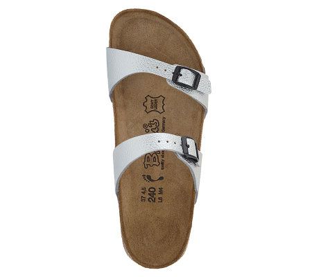 Birkis Tahiti Pebbled Texture Double Strap Soft Footbed Sandals