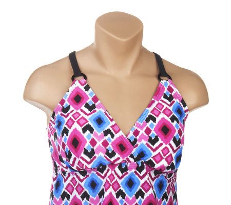 Ocean Dream Signature Diamond Ikat Tankini w/Ruffle Skirt