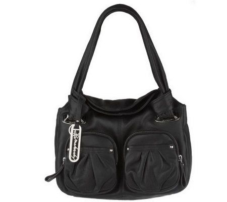 As Is B. Makowsky Glove Leather Flap Top Shoulder Bag - A224495