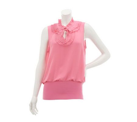 Kathleen Kirkwood Undercover Agent Ruffle Neck Top - A230095