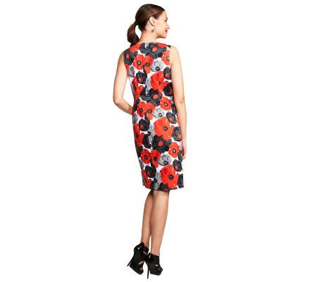 Joan Rivers Floral Bouquet Sleeveless Sheath Dress
