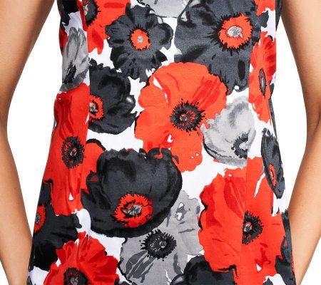 Joan Rivers Floral Bouquet Sleeveless Sheath Dress