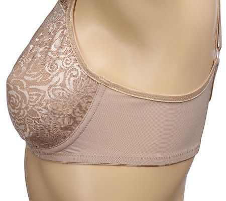 Breezies Set of 2 Wild Rose Lace Seamless Underwire Bra