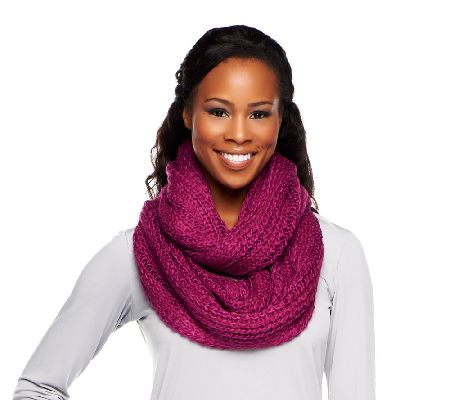 Isaac Mizrahi Live! Multi-Textured Eternity Scarf - A211196