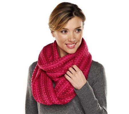 Isaac Mizrahi Live! Multi-Textured Eternity Scarf - A211196