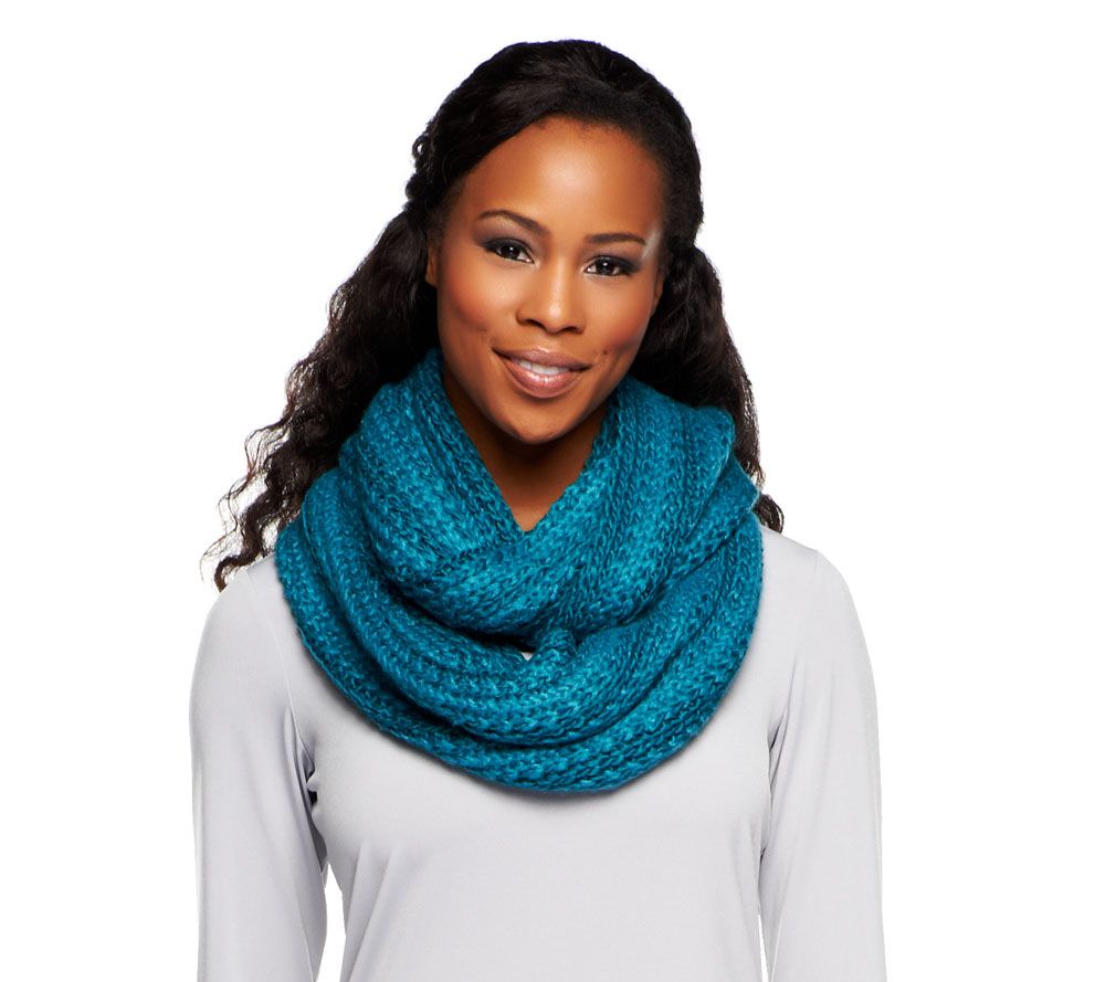 Isaac Mizrahi Live! Multi-Textured Eternity Scarf - A211196