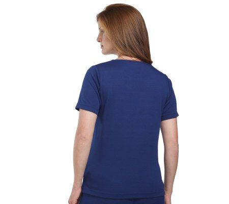 Quacker Factory Rhinestone ZipFront Jacket with Simulated Pearl Motif Tee