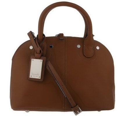 Tignanello Pebble Leather Domed Satchel with Removable Strap - A215696