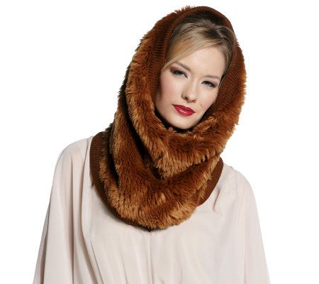 Luxe Rachel Zoe Faux Fur Snood with Lining - A220296