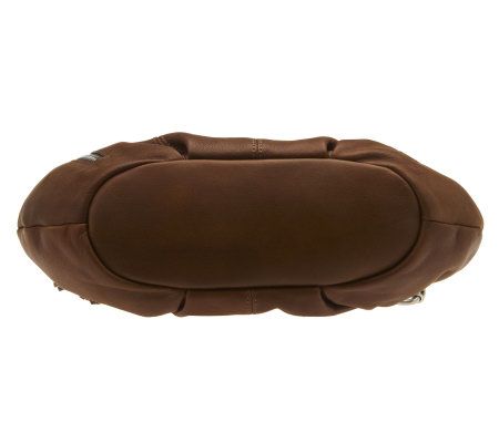 B. Makowsky Leather Convertible Shoulder Bag w/Fringe Tassel