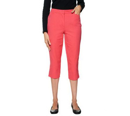 Liz Claiborne New York Jackie Capri Pants with Side Vents - A221596