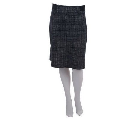 Kelly by Clinton Kelly A-Line Skirt w/Exposed Elastic Detail - A223896