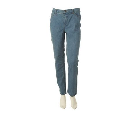 Denim & Co. Regular Modern Waist Straight Leg 5-Pocket Jeans - A228796