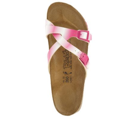 Birkis Ombre Print Multi-Strap Sandals w/ Adj. Buckle