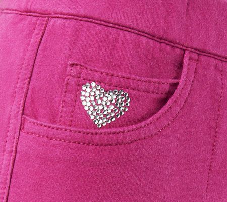 Quacker Factory DreamJeannes Capris w/ Rhinestone Detail