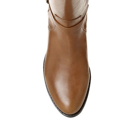 Isaac Mizrahi Live! Gored Leather Riding Boots