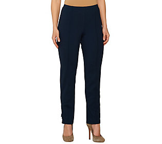 Susan Graver Stretch Cotton Pull-on Ankle Pants