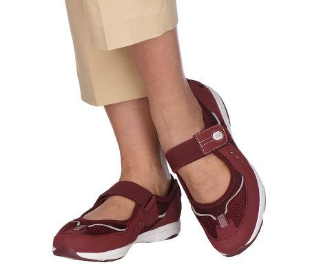 Ryka Leather & Mesh Athleisure Mary Janes