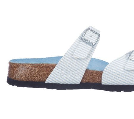 Birki's Aziza Double Strap Sandals with Colored Footbed