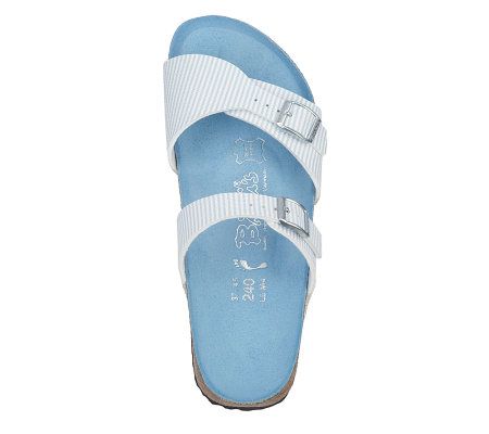 Birki's Aziza Double Strap Sandals with Colored Footbed