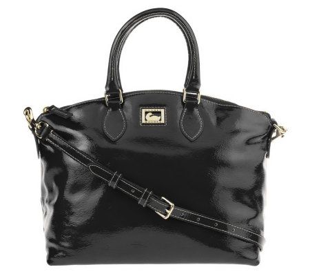 Dooney & Bourke Patent Leather Satchel with Detachable Strap - A220198