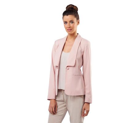 Luxe Rachel Zoe Shawl Collar Blazer with Welt Pockets - A224898