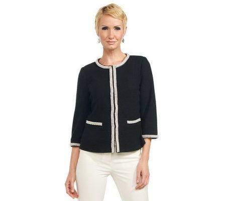 Joan Rivers Ladies Who Lunch Knit Jacket - A226298