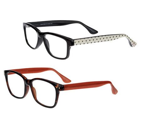 Isaac Mizrahi Live! Set of Two Solid & Printed Readers - A233598