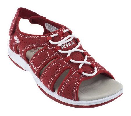 Ryka Lightweight Fisherman Sandals with Hook&Loop Strap - A78398