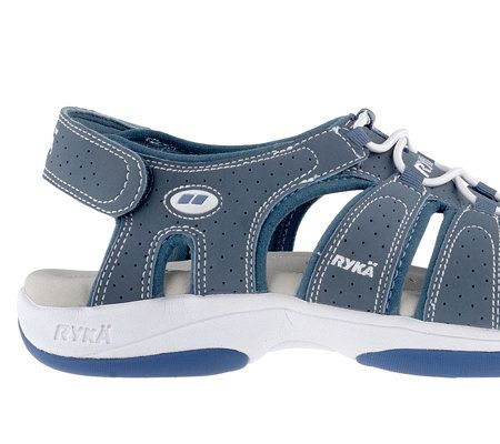 Ryka Lightweight Fisherman Sandals with Hook&Loop Strap