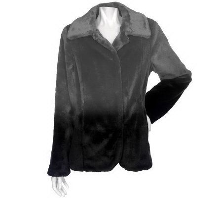 Dennis Basso Ombre Sheared Faux Mink Coat - A94298