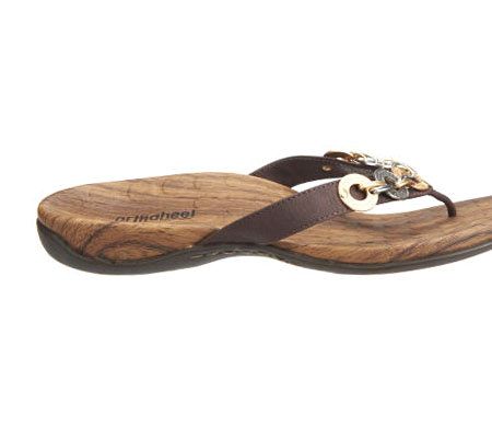 Orthaheel Lola Orthotic Thong Sandals with Metal Detail