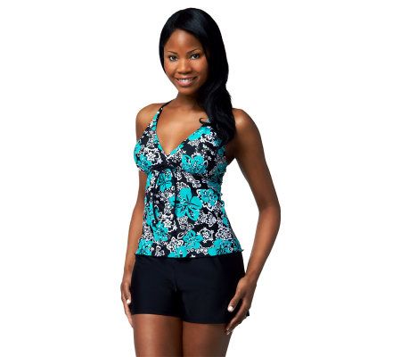 Ocean Dream Signature Calypso Dance X-Back Tankini with Short - A222299