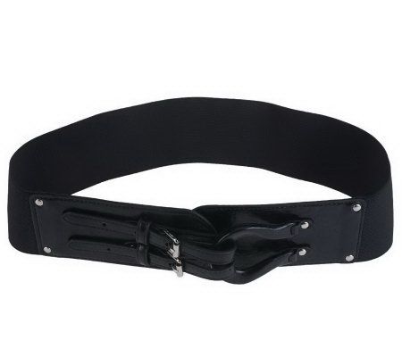 Amiee Lynn 2.5 Stretch Belt with Double Buckle Closure - A223499