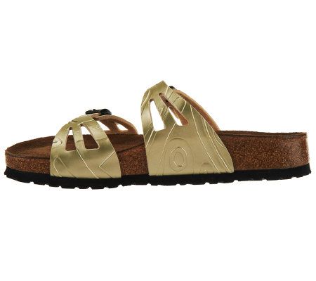 Birkis Moorea Soft Footbed Embossed Cutout Sandals