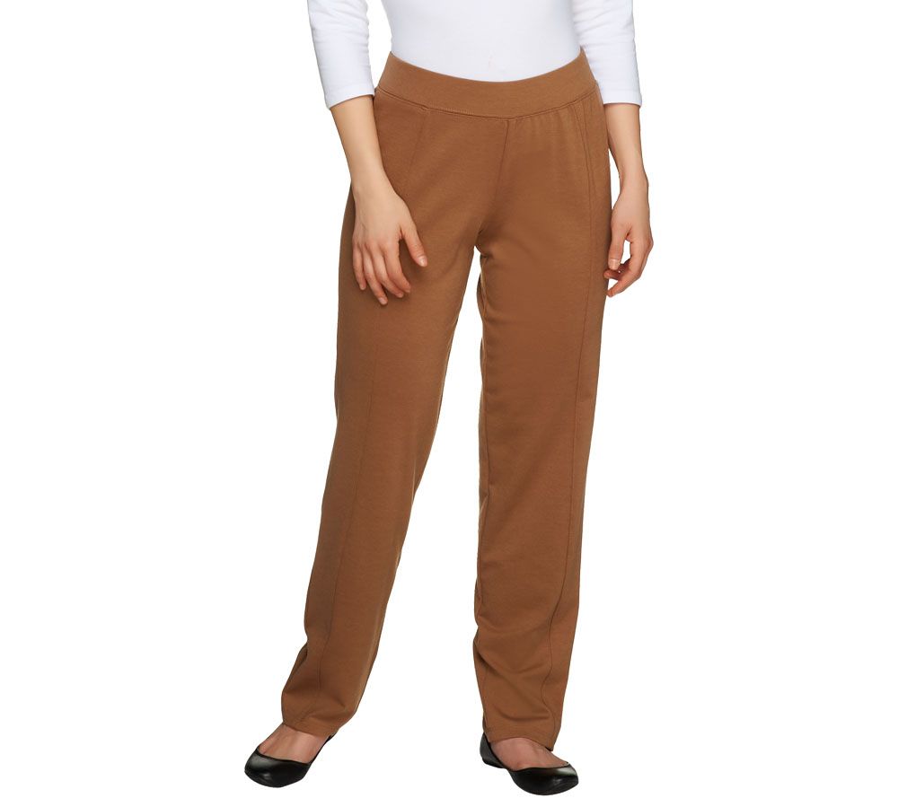George Simonton Petite Pull-on Ponte Pants with Seam Detail - A226899