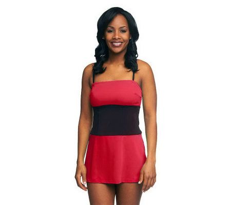 Fit 4 U Hips Two Tone Cinch Dress - A231099