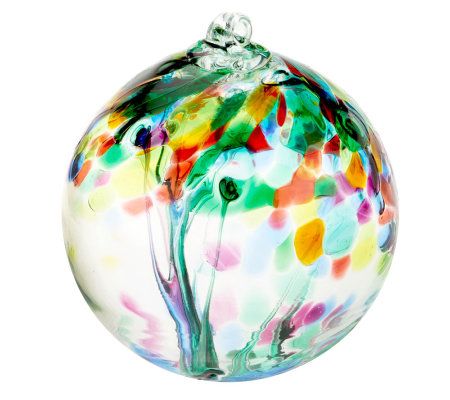 Kitras Art Glass 6 Tree of Enchantment Ornament Ball - C28623