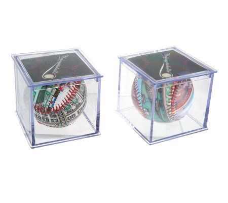 Set of 2 Boston Red Sox Fenway Park 100YrAnniversar Baseballs - C28533
