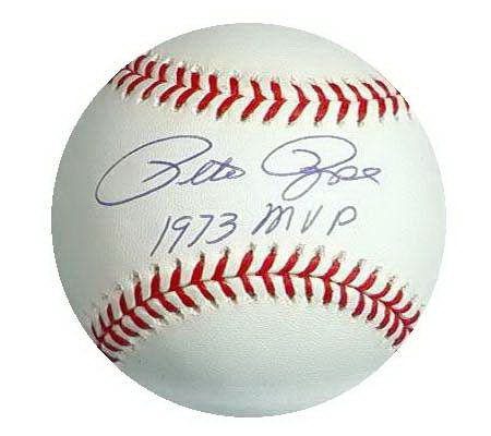 Pete Rose 1973 MVP Autographed Baseball - C120563