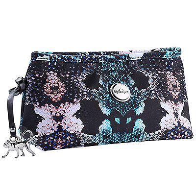 KIPLING Kosmetiktasche Benito VV Lederimitatdetails bedrucktes Futter