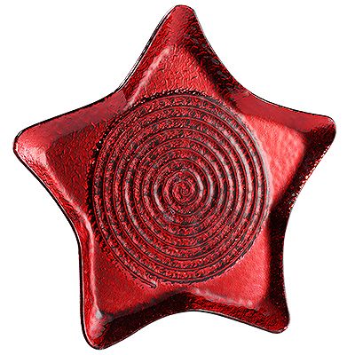 ELAMBIA Dekorationsteller Sternform für flammenlose Kerzen Ø ca. 25cm