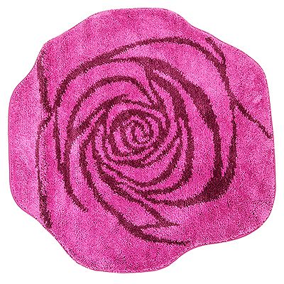 BADIZIO MF Plüschtikot Badematte Rosenform Ø 90cm